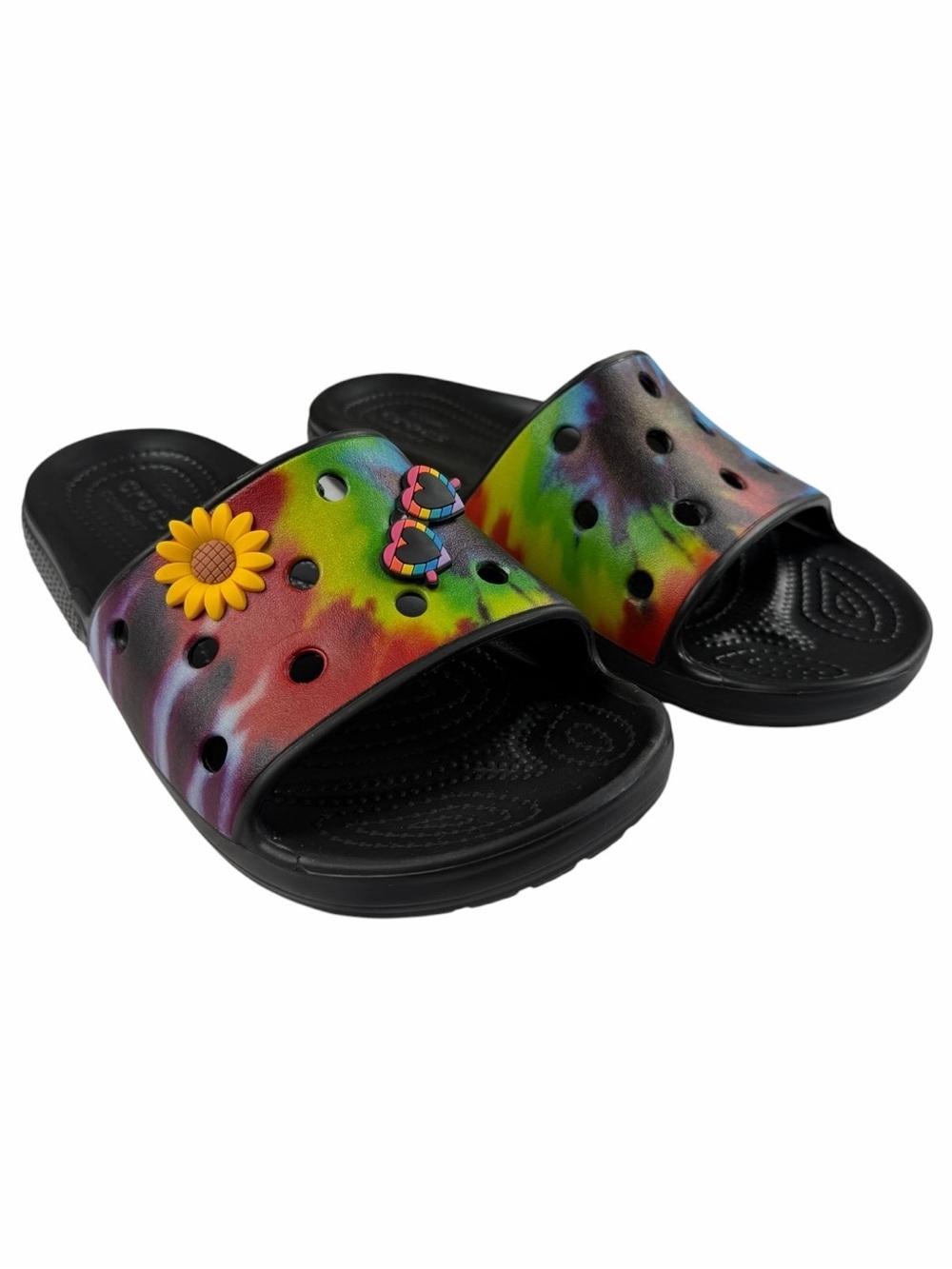 New Crocs Classic Tie-Dye Graphic Slide Sandals W8|M6